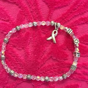 BREAST CANCER awareness 925 hope crystal bracelet